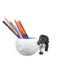 Ay'ı Yakala - Kişiye Özel Astronot Figürlü 3D Tasarım Kalemlik